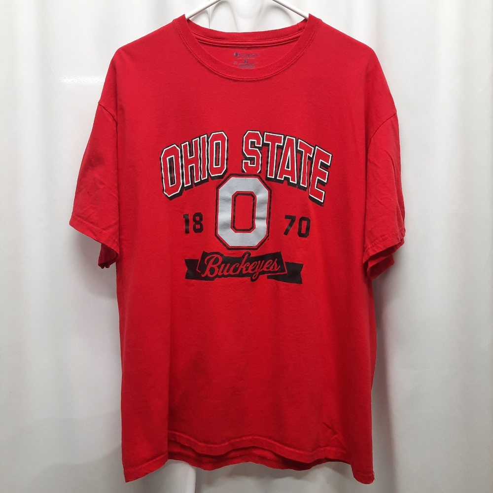 Mens XL Ohio State Buckeyes Champion Short Sleeve T-shirt Football Sports NCAA